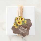 Bruiloftszonnebloem Geschenktag Favoriet Bedankjes Labels (In situ)