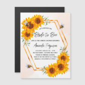 Bruiloftszonneschermen bij luxe bijen magnetische uitnodiging (Voorkant / Achterkant)