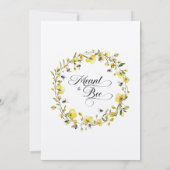 Bruiloftuitnodiging 'Meant to Bee Rustic Yellow' Kaart (Achterkant)