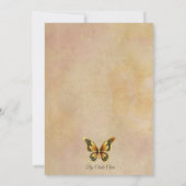 Bruiloftuitnodiging Vlinders Origineel Kaart (Achterkant)
