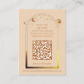 Bruiloftwebsite RSVP QR-code Celestial Champagne Informatiekaartje (Achterkant)