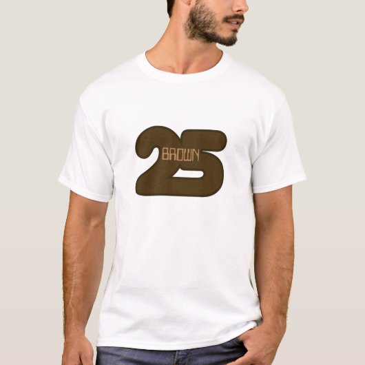 Bruin 25 t-shirt (Voorkant)