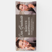 Bruin 2 Foto Modern Ons Afstuderen Afstuderen Spandoek (Verticaal)