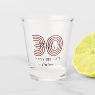 Bruin 30e verjaardag Shot Glass Shot Glas