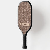 Bruin 3D-cirkelgeometrisch, naam of monogram toevo Pickleball Paddle (Links)