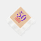 Bruin 50 en fantastische verjaardag servet (Hoek)