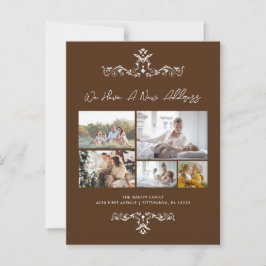 Bruin 5 Foto's  bewegende aankondiging Briefkaart