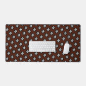 Bruin aangepast bedrijfslogo patroon bureaumat (Keyboard & Muis)