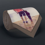Bruin aangepaste foto stropdas<br><div class="desc">Bruin aangepaste foto stropdas. Een perfect cadeau voor een vader of opa op Vaderdag, verjaardag of Kerstmis.</div>