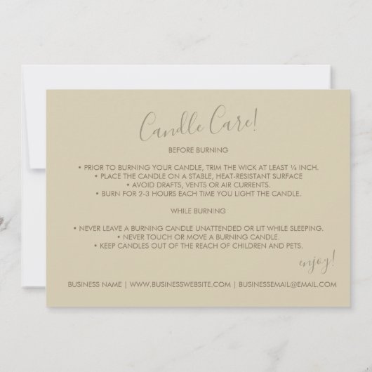 Bruin Aangepaste logo QR-code Aanwijzingen kaarszo Bedankkaart (Achterkant)