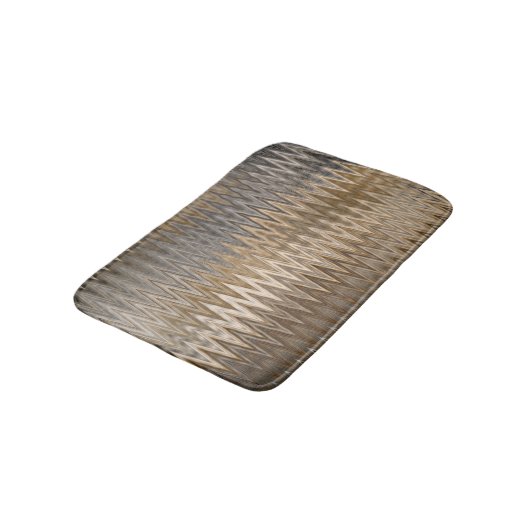 Bruin Aarde - Toned Wavy Pattern Badmat (Gekanteld)