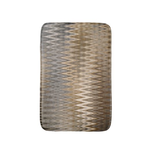 Bruin Aarde - Toned Wavy Pattern Badmat (Voorkant Verticaal)