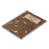 Bruin & aardschildpad Terrazzo Pattern, gepersonal Notitieboek (Linkerzijde)