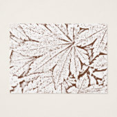 Bruin Abstract Bladeren Bruiloft Liefde Favor Kaar Visitekaartjes (Achterkant)