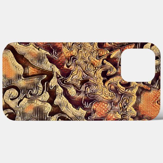 Bruin Abstract Cool Guys Ontwerp Mannelijk Case-Mate iPhone Case (Achterkant (horizontaal))