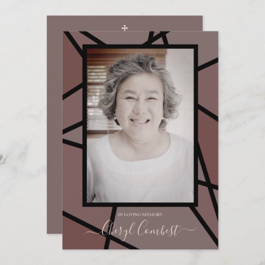 Bruin Abstract in het houden van geheugen begrafen (Voorkant / Achterkant)