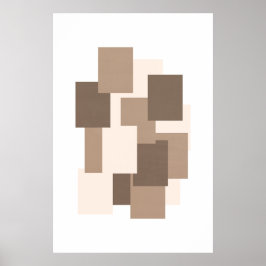 Bruin abstract minimalistisch/ instant download/vo poster