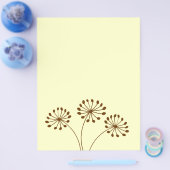 Bruin Abstract Paardebloem Floral Flyer (Enkel)