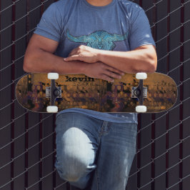 Bruin Abstract stedelijk Decay - Gepersonaliseerd Persoonlijk Skateboard