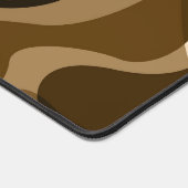 Bruin abstract wild swirly organische vormen bureaumat (Hoek)
