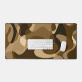 Bruin abstract wild swirly organische vormen bureaumat (Keyboard & Muis)