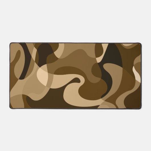 Bruin abstract wild swirly organische vormen bureaumat (Voorkant)