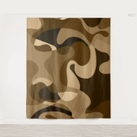 Bruin abstract wild swirly organische vormen