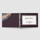 Bruin Abstracte balk Mitzvah Guest Book Gastenboek (Volledig)