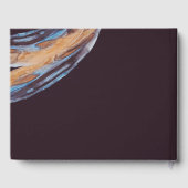 Bruin Abstracte balk Mitzvah Guest Book Gastenboek (Achterkant)