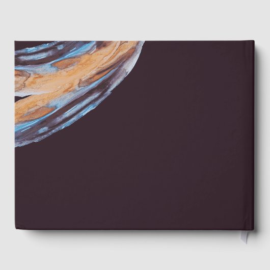 Bruin Abstracte balk Mitzvah Guest Book Gastenboek (Achterkant)