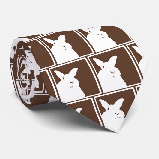 Bruin afkeurend Stropdas konijn (Opgerold)