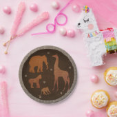  bruin Afrikaans Safari Oerwoud Zoo Dieren Papieren Bordje (Feest)