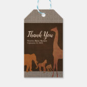 Bruin Afrikaans Safari Oerwoud Zoo Favor Cadeaulabel (Voorkant)