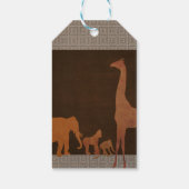 Bruin Afrikaans Safari Oerwoud Zoo Favor Cadeaulabel (Achterkant)