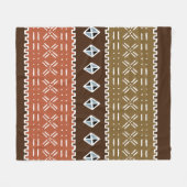 Bruin-Afrikaanse patroontapijt, 50 x 60 inch Fleece Deken (Voorkant (Horizontaal))