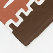 Bruin-Afrikaanse patroontapijt, 50 x 60 inch Fleece Deken (Hoek)
