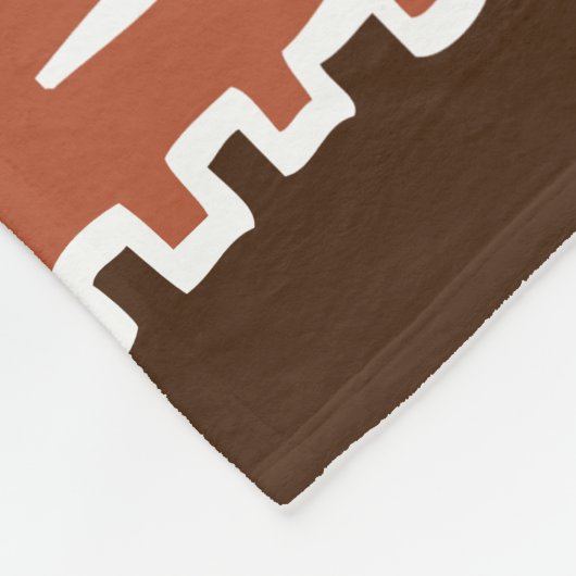 Bruin-Afrikaanse patroontapijt, 50 x 60 inch Fleece Deken (Hoek)