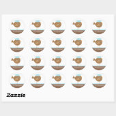 Bruin Afstuderen Envelopzegel Ronde Sticker (Vel)