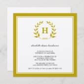 Bruin afstuderen, uitnodiging voor (Voorkant / Achterkant)