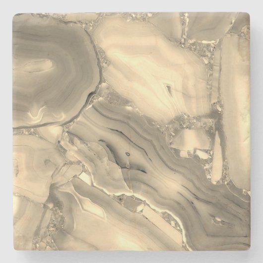 Bruin Agate Stenen Onderzetter (Voorkant)