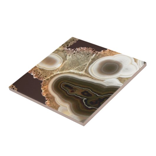 Bruin Agate Tegeltje (Zijkant)