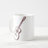 Bruin-akoestische klassieke gitaar koffiemok (Voorkant links)