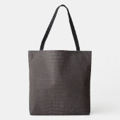 Bruin Alligator Textuurprint Tote Bag (Voorkant)
