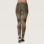 Bruin alligatorleer leggings (Achterkant)