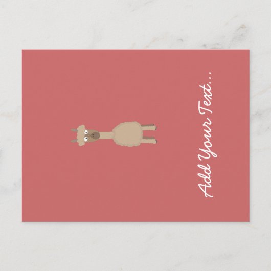 Bruin Alpaca Briefkaart (Voorkant)