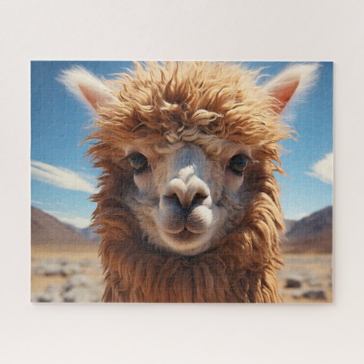Bruin Alpaca Legpuzzel (Horizontaal)