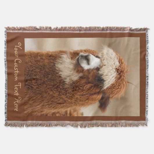 Bruin Alpaca, op maat gesneden deken (Voorkant)