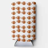 Bruin Amerikaans footballs patroon wit Seltzer Blikjeskoeler (Voorkant)