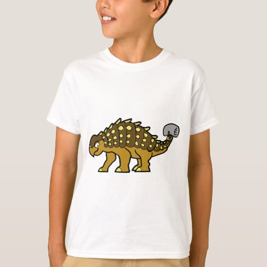 Bruin Ankylosaurus T-shirt (Voorkant)