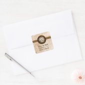 Bruin Antiek Sparen de Stickers van de Datum (Envelop)